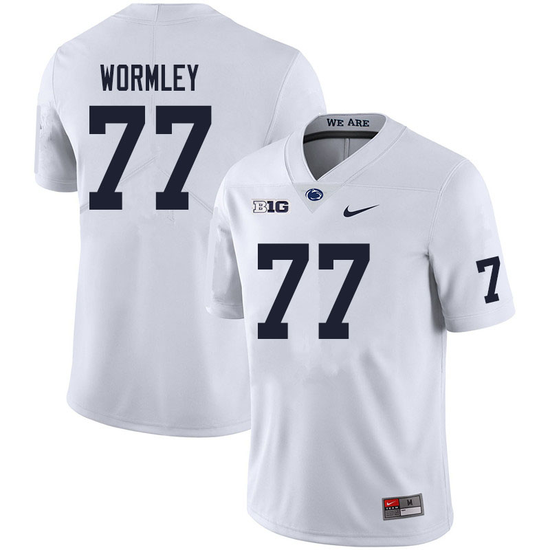 Men #77 Sal Wormley Penn State Nittany Lions College Football Jerseys Sale-White